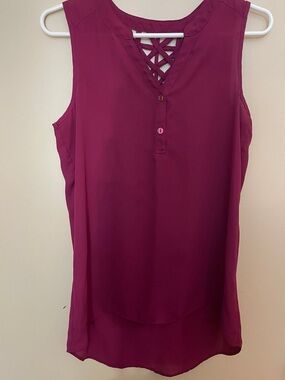 Sleeveless Lattice-Back Camisole